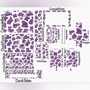 "Purple Glitter Cow" Switch Skin